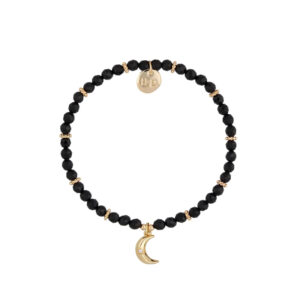 Bransoletka z turmalinami i księżycem z cyrkonią