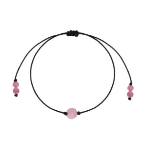 Bransoletka z turmalinem na czarnym sznurku