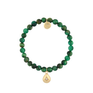 Bransoletka z tygrysim okiem i mosiądzem