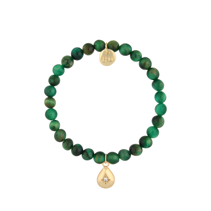 Bransoletka z tygrysim okiem i mosiądzem Bransoletka z tygrysim okiem i mosiądzem