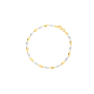 Bransoletka z żółtego i białego złota diamentowana