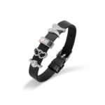 Bransoletka ze stali szlachetnej czarny mesh