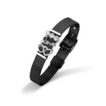 Bransoletka ze stali szlachetnej czarny mesh