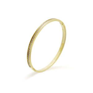 Bransoletka ze stali szlachetnej koło z cyrkoniami