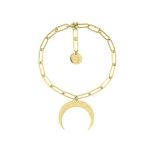 Bransoletka ze stali szlachetnej z księżycem