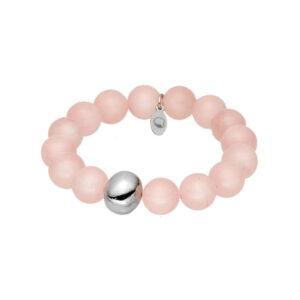 Bransoletka ze stali szlachetnej z kwarcu