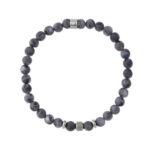 Bransoletka ze stali szlachetnej z labradorytów