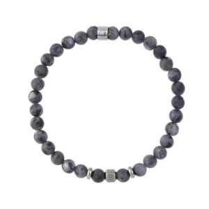 Bransoletka ze stali szlachetnej z labradorytów