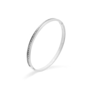 Bransoletka ze stali sztywna z cyrkoniami