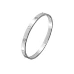 Bransoletka ze stali sztywna z cyrkoniami