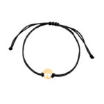 Bransoletka złota czarny sznurek drzewko szczęścia