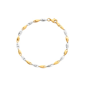 Bransoletka złota diamentowana z białym złotem