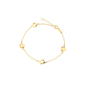 Bransoletka złota okrągłe skręcone blaszki