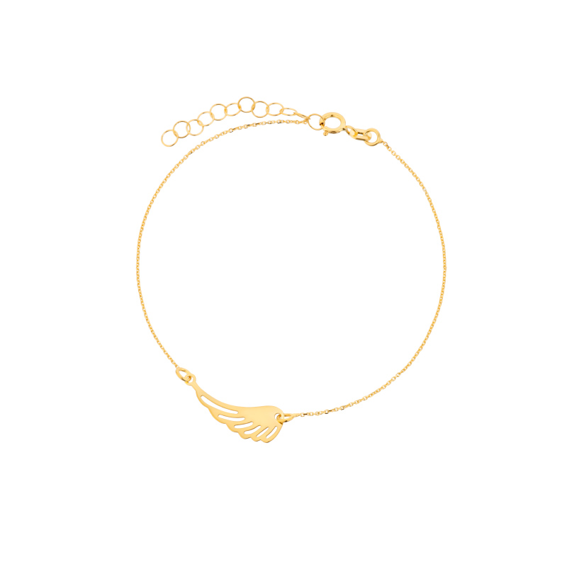 Bransoletka złota skrzydło ażurowe Bransoletka złota skrzydło ażurowe