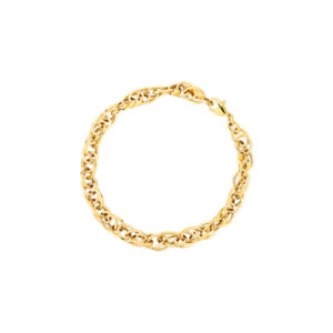 Bransoletka złota trójwymiarowa przeplatane ogniwa