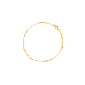 Bransoletka złota wielokolorowa diamenowane kulki