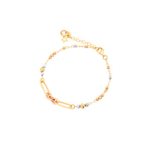 Bransoletka złota wielokolorowa diamentowana