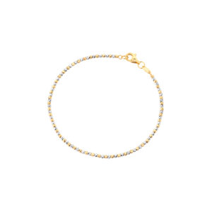 Bransoletka złota wielokolorowa diamentowane kulki