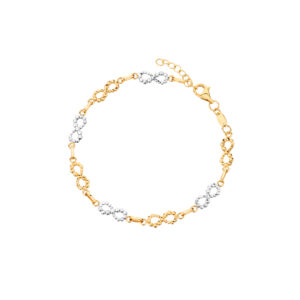 Bransoletka złota wielokolorowa – nieskończoność