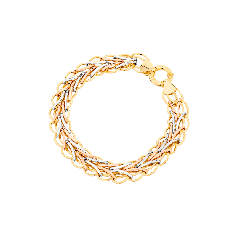 Bransoletka złota wielokolorowa Bransoletka złota wielokolorowa