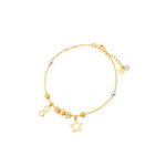 Bransoletka złota z białym złotem