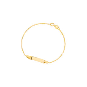 Bransoletka złota z blaszką pod grawer