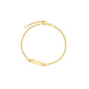 Bransoletka złota z blaszką pod grawer