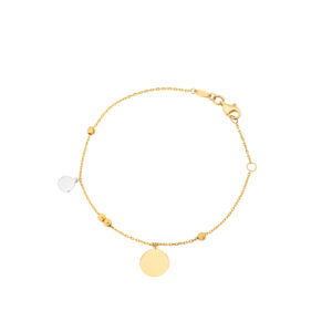 Bransoletka złota z blaszkami