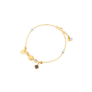 Bransoletka złota z cyrkoniami