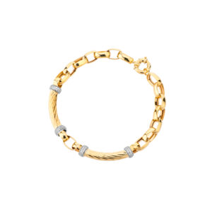 Bransoletka złota z cyrkoniami