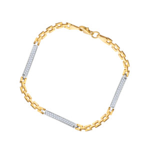 Bransoletka złota z cyrkoniami