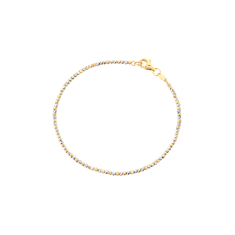 Bransoletka złota z fazowanych kulek Bransoletka złota z fazowanych kulek