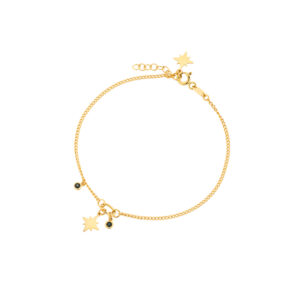 Bransoletka złota z gwiazdką i cyrkoniami
