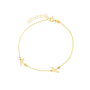 Bransoletka złota z jaskółkami