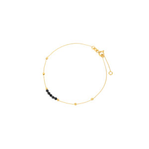 Bransoletka złota z kulkami i cyrkoniami