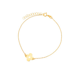 Bransoletka złota z kwiatkiem