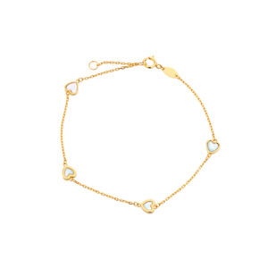 Bransoletka złota z masą perłową