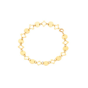 Bransoletka złota z motywem roślinnym