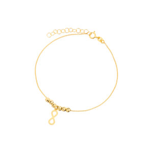 Bransoletka złota z nieskończonością i kulkami