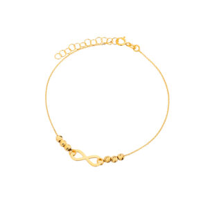 Bransoletka złota z nieskończonścią