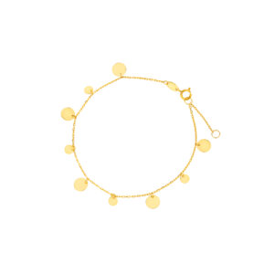 Bransoletka złota z okrągłymi blaszkami