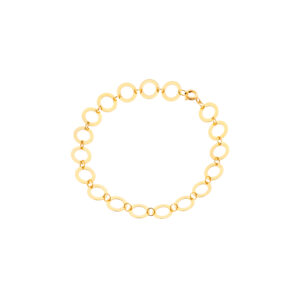 Bransoletka złota z płaskimi kółkami