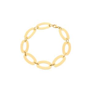Bransoletka złota z płaskimi ogniwkami