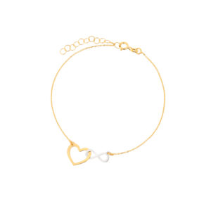 Bransoletka złota z sercem i nieskończonością