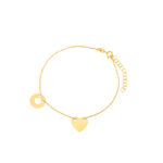 Bransoletka złota z sercem