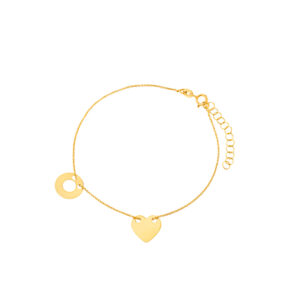 Bransoletka złota z sercem