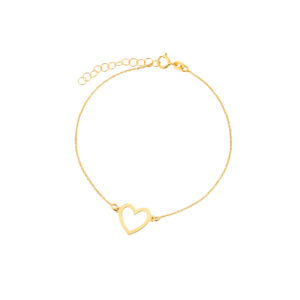 Bransoletka złota z sercem