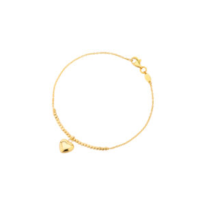 Bransoletka złota z wiszącym sercem