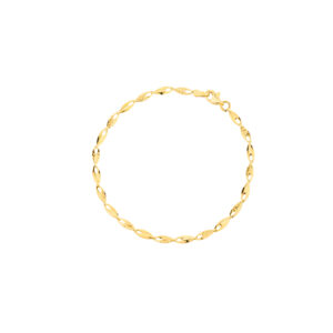 Bransoletka złota – owalne diamentowane ogniwka