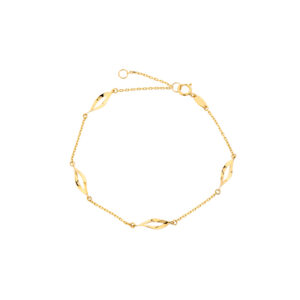 Bransoletka złota – skręcone blaszki